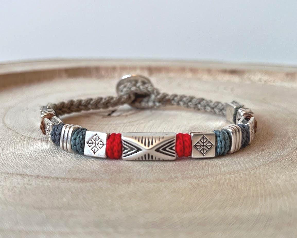 BRANSOLETKA ETNICZNA STEEL SPIRIT